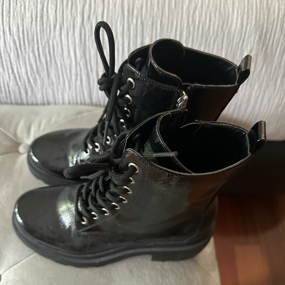 Kendall & Kylie Black Lace-Up Combat Boots - Picture 2 of 4